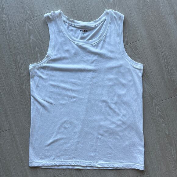 J Crew Broken In Tank Top Mens Medium White Flaw - Picture 1 of 11